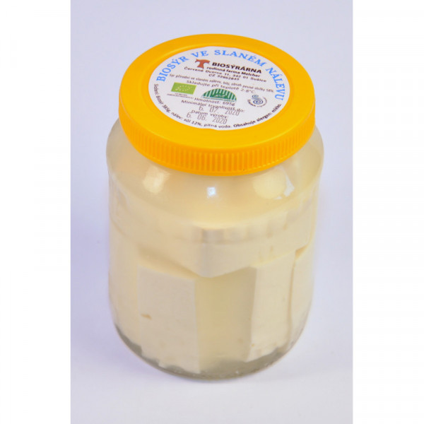 Sýr nakládaný ve slaném nálevu (sklenice cca 400g)