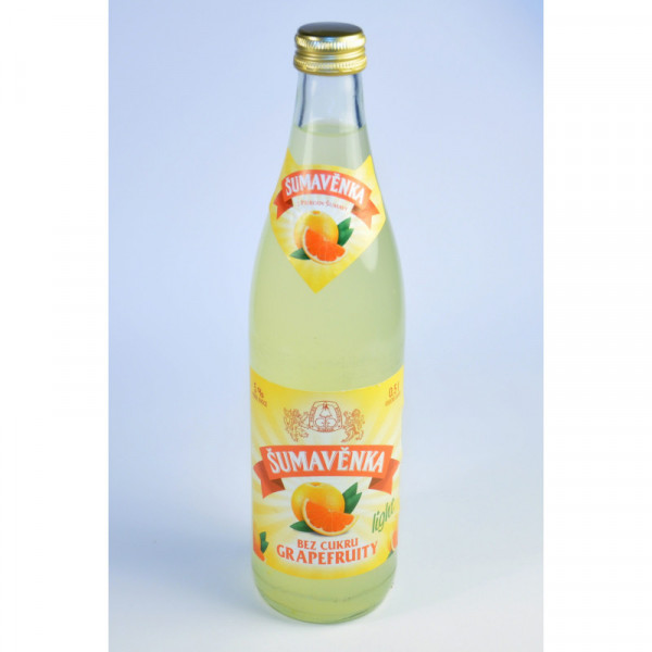 Limonáda Šumavěnka grapefruit bez cukru 0,5l + vratná lahev