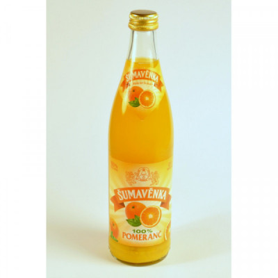 Šumavěnka pomerančový džus 100% + vratná lahev