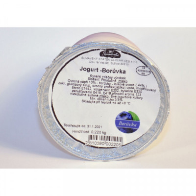 Jogurt borůvka Šumavský statek 200g