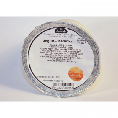 Jogurt meruňka Šumavský statek 200g