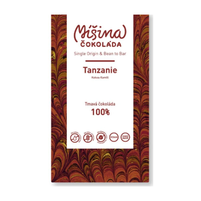 Čokoláda tmavá 100% Tanzánie 50g - Dohnálková
