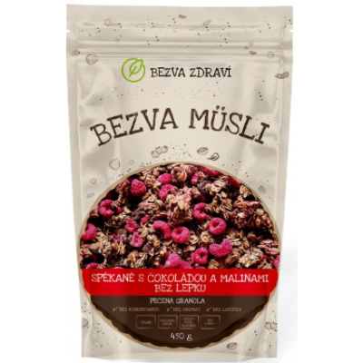 Spékané s čokoládou a malinami bez  lepku 450g