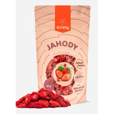 Jahody lyofilizované 50g- Grizly