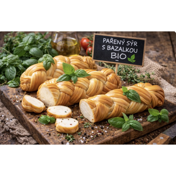 Pařený sýr s bazalkou BIO